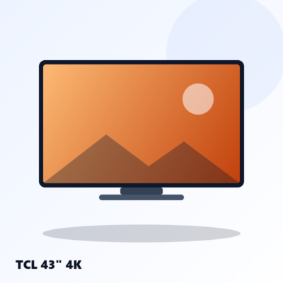 TCL 43" 43V6D 4K HDR Google TV illustration