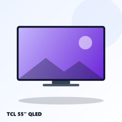 TCL 55" 55T6D 4K QLED TV illustration